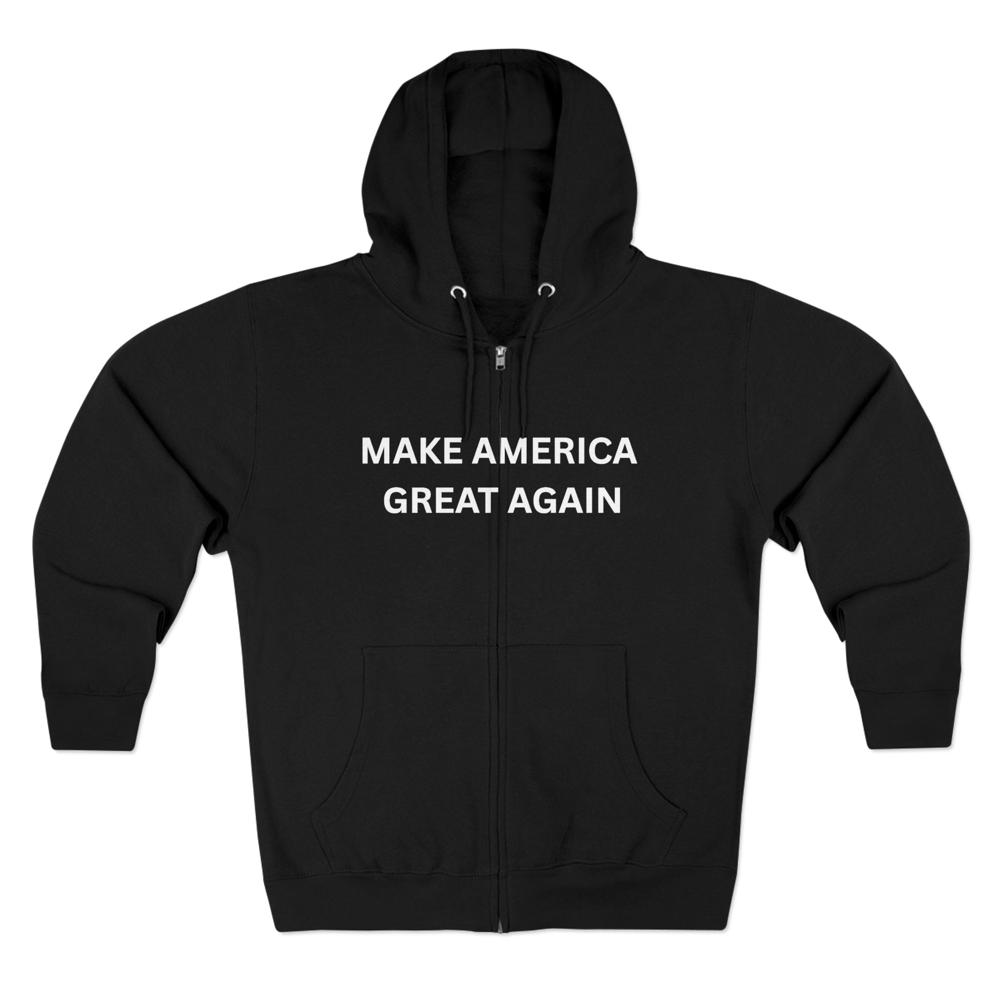 Make America Great Again Zip Hoodie — Red Political Zip-Up