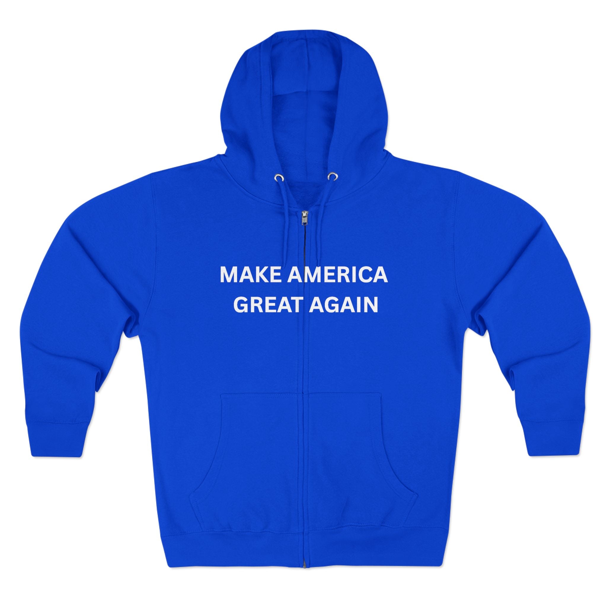 Make America Great Again Zip Hoodie — Red Political Zip-Up