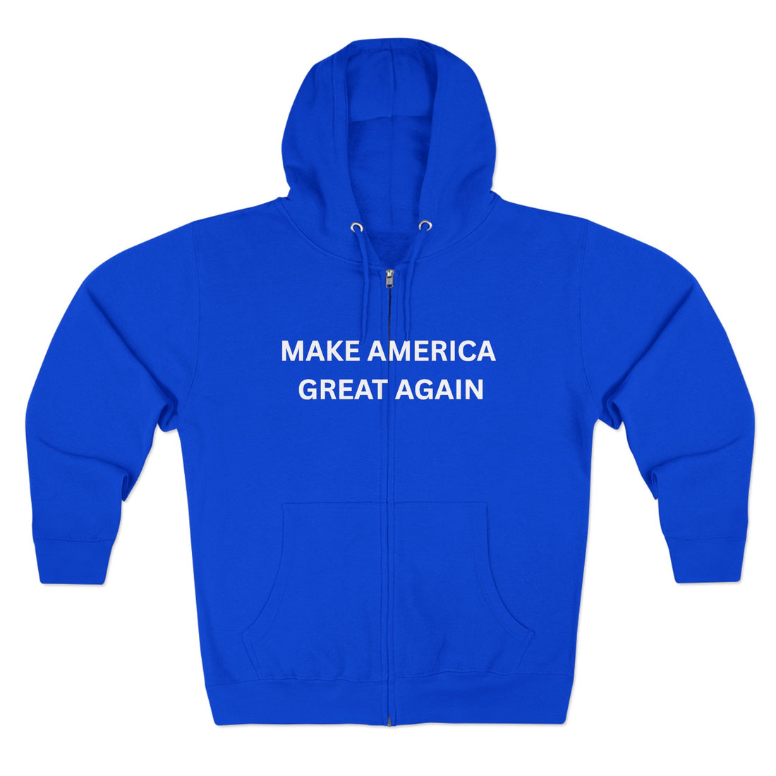 Make America Great Again Zip Hoodie — Red Political Zip-Up