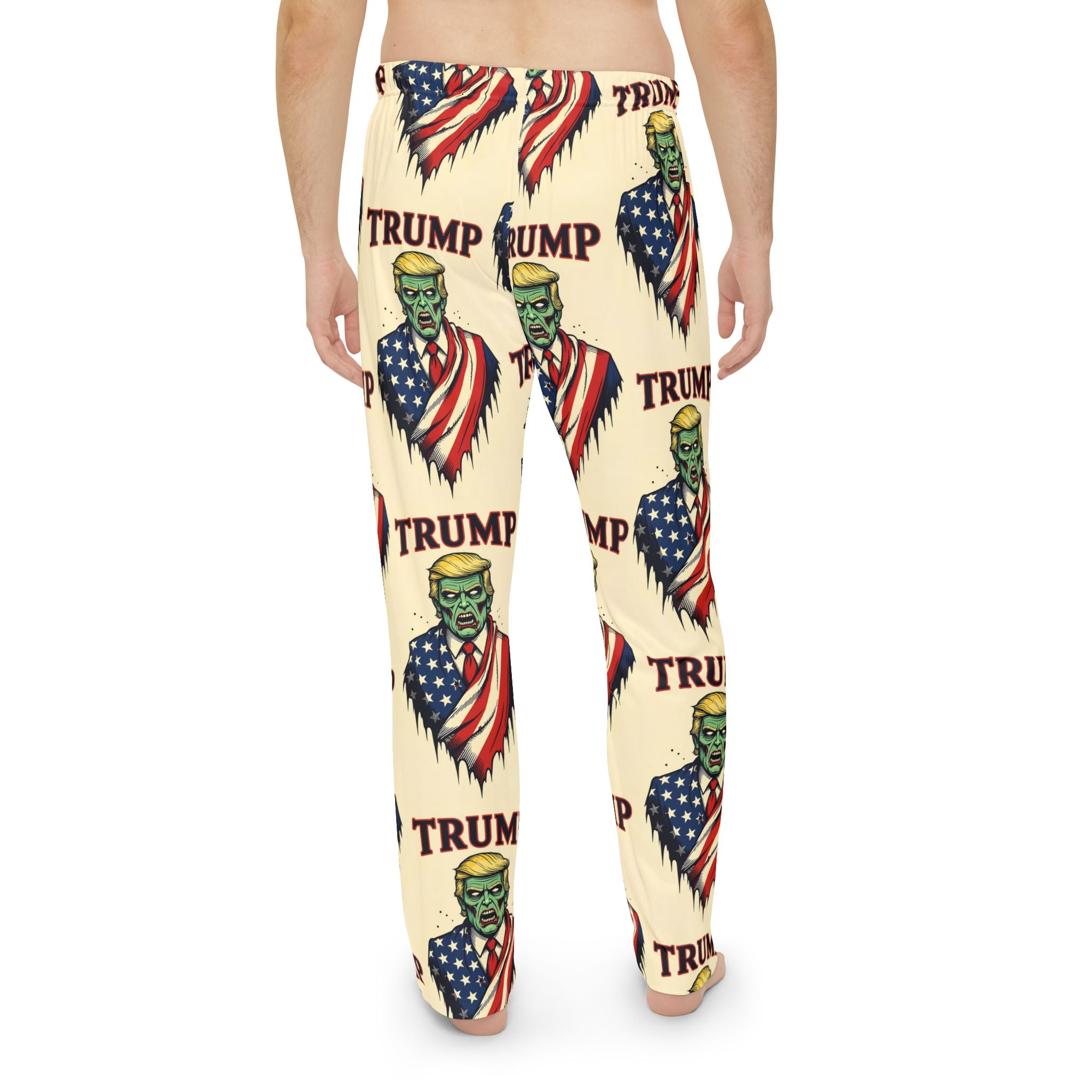 Zombie Trump Men's Pajama Pants | Funny Sleepwear, Unique Gift, Casual Lounge Pants, Halloween Costume