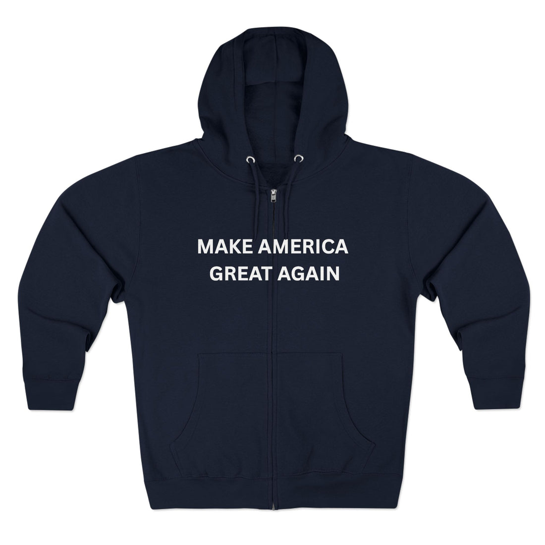 Make America Great Again Zip Hoodie — Red Political Zip-Up