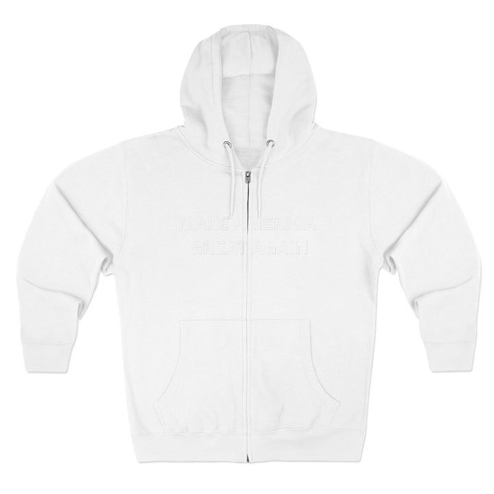 Make America Great Again Zip Hoodie — Red Political Zip-Up