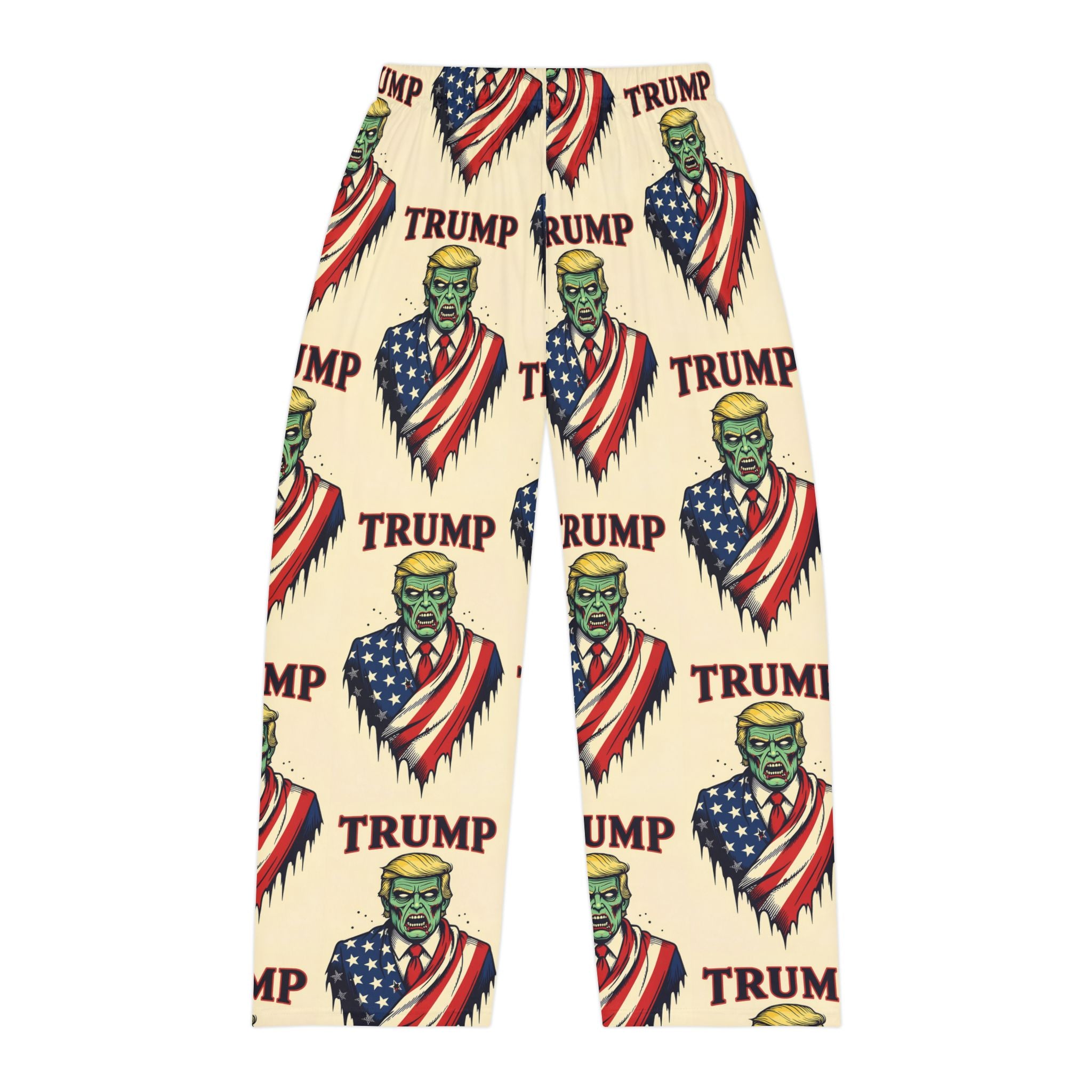 Zombie Trump Men's Pajama Pants | Funny Sleepwear, Unique Gift, Casual Lounge Pants, Halloween Costume