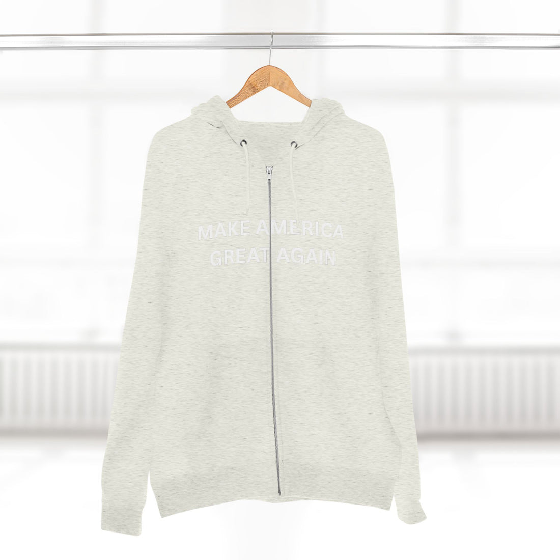 Make America Great Again Zip Hoodie — Red Political Zip-Up