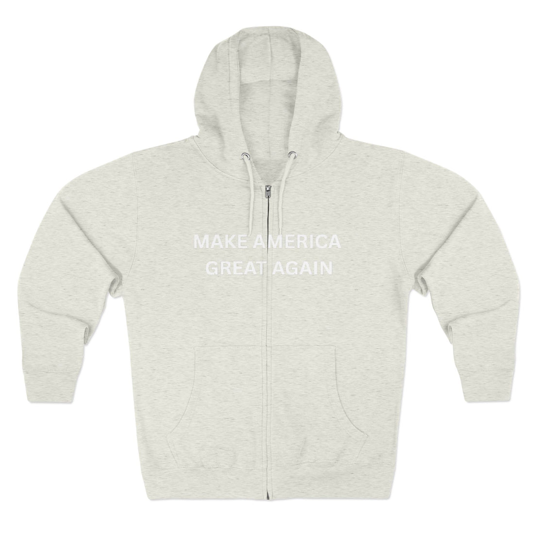 Make America Great Again Zip Hoodie — Red Political Zip-Up